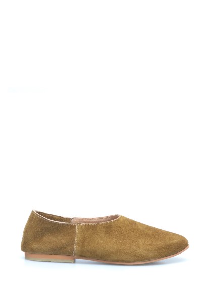 Zapato Bajo Gamuza Liso Verde