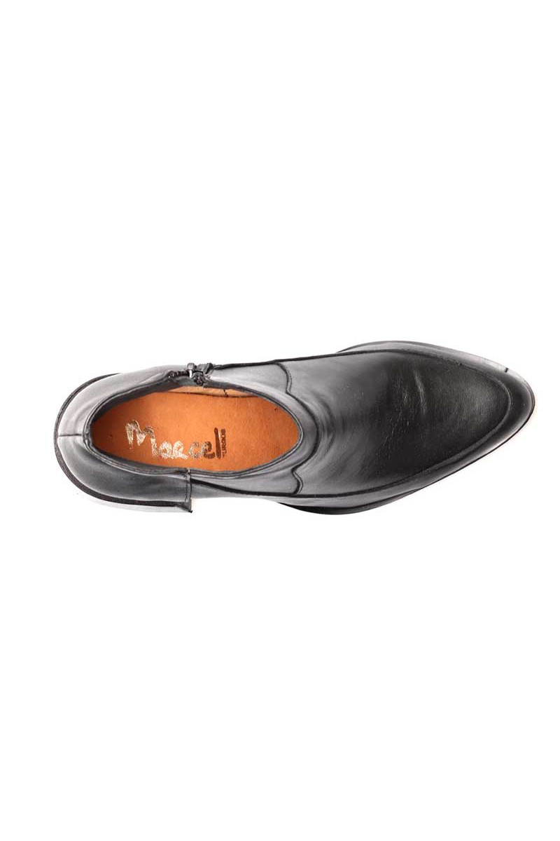 Bota Ejecutiva Taco medio Cuero Negro