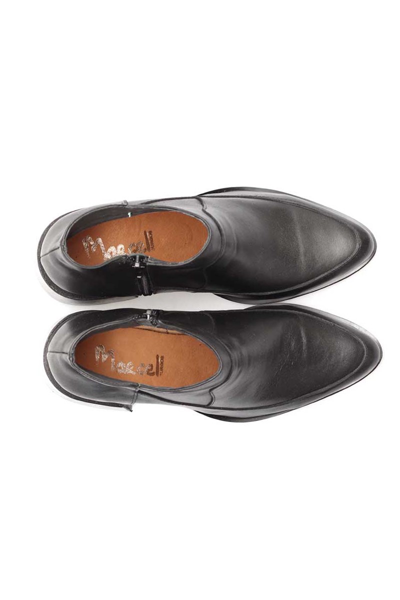 Bota Ejecutiva Taco medio Cuero Negro