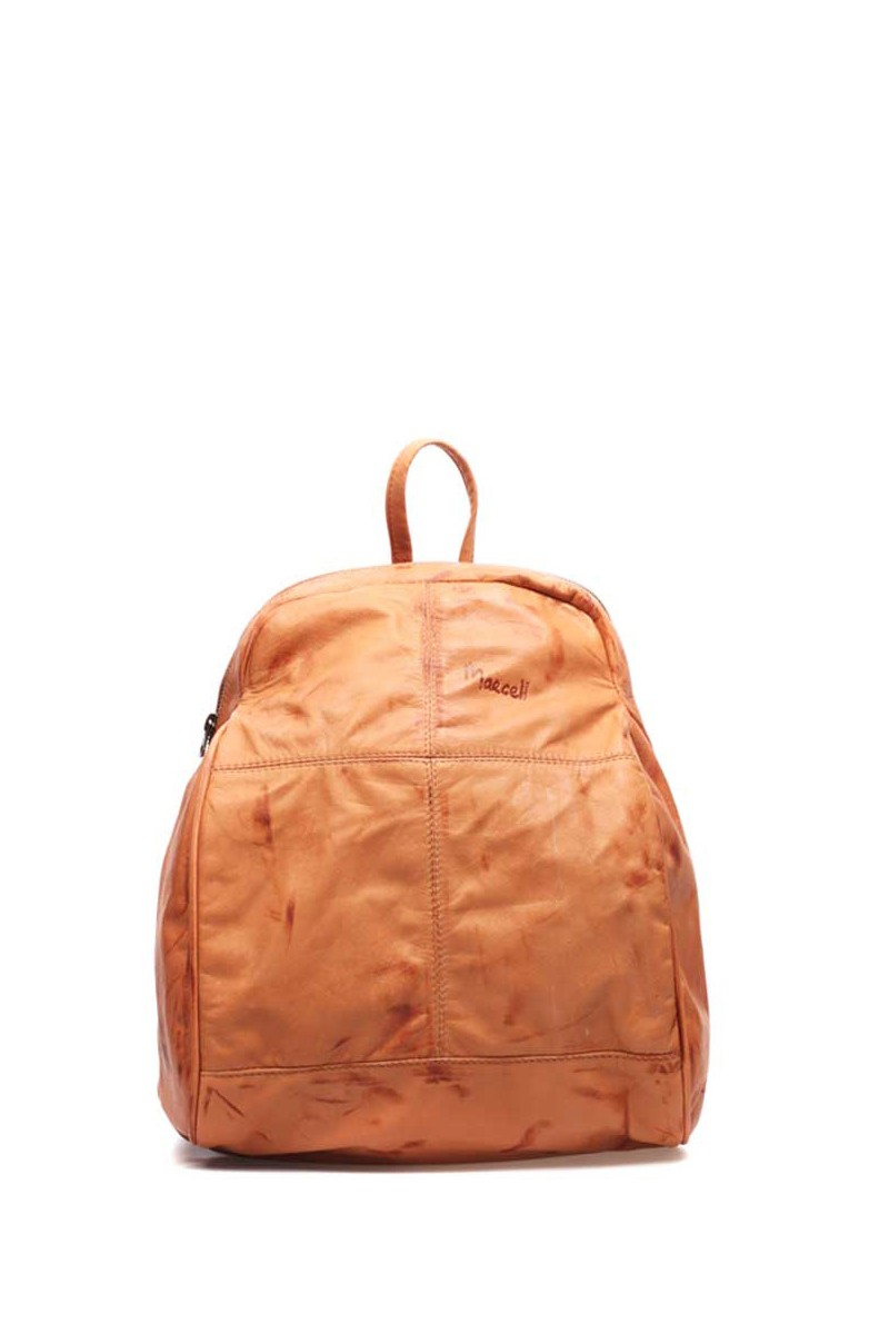 Bolso Mochila Grande Clásica Cuero - Terracota